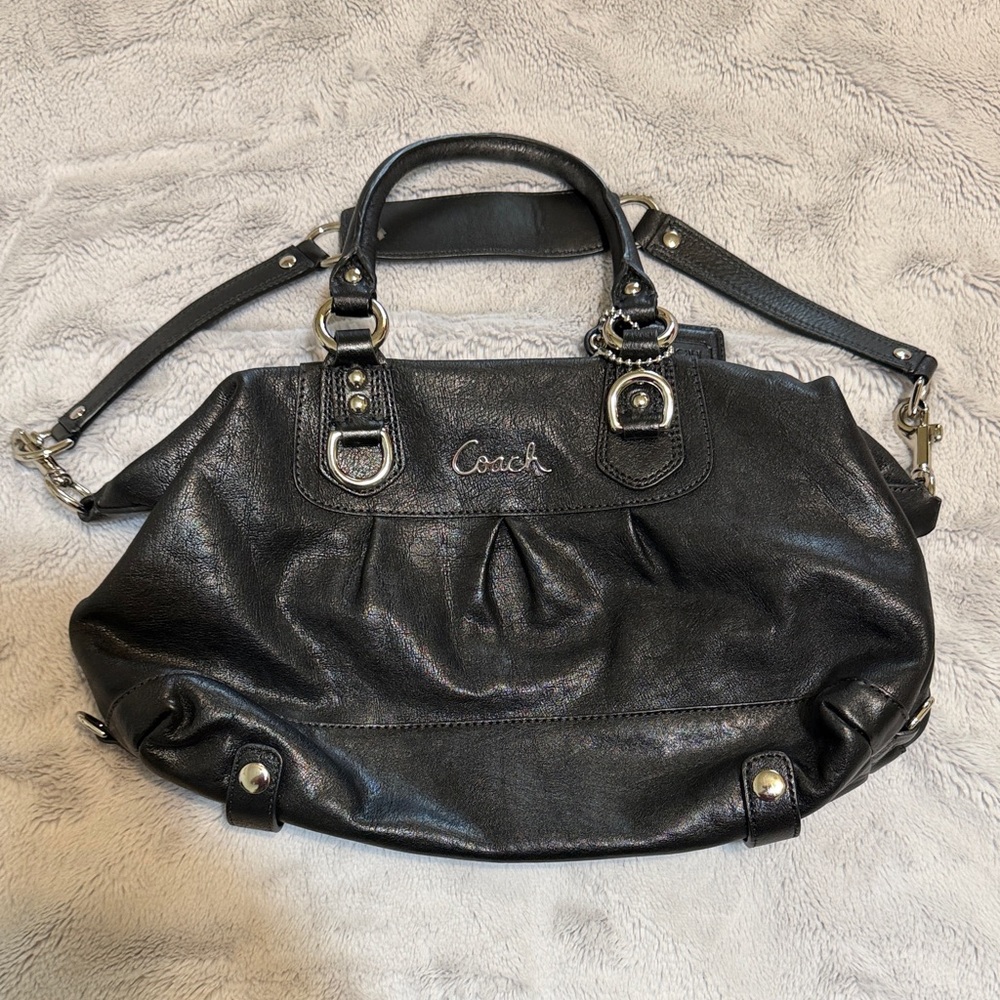 Coach Black Leather Satchel